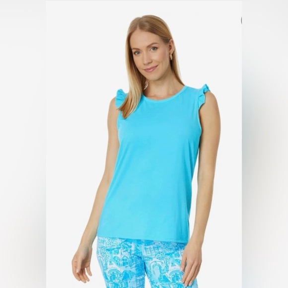 Lilly Pulitzer NWT Braxton Tank Top Resort White Size XL